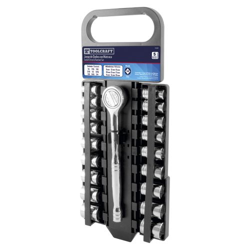 Juego De Dados Toolcraft Con Matraca 3/8