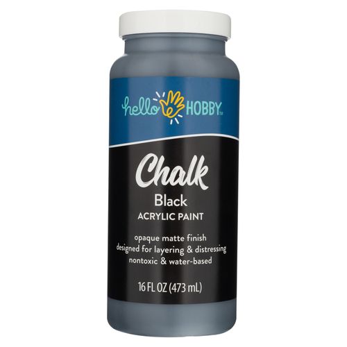 Pintura Acrílica Hello Hobby Chlk Negro 16oz