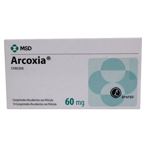 Arcoxia 60Mg X14 Comprimido - Precio indicado por tableta