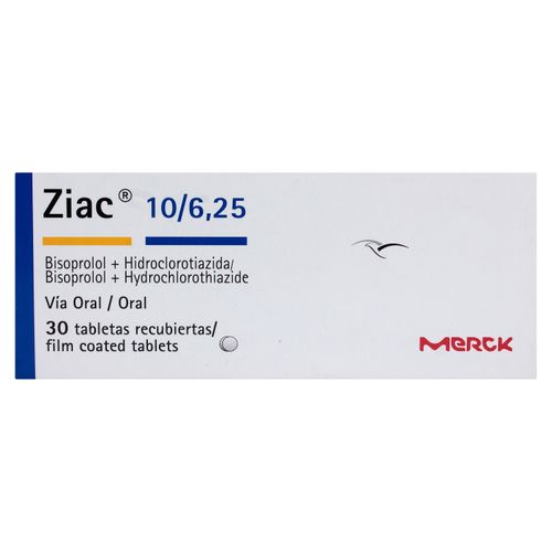 Ziac 10/6.25 Mg 30 Tabletas