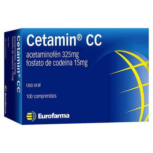 S Cetamin Eurofarma Cc 100 Comprimidos Unidad - Precio Indicado por Sobre -