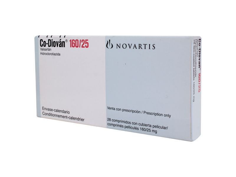 Comprar Co-Diovan Novartis 160/25 Mg 28 Tabletas | Walmart Guatemala