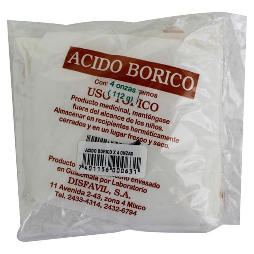 Acido Borico Polvo 4 Onz Una Caja