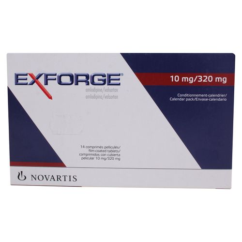 Exforge Novartis 10/320 Mmg 14 Tabletas