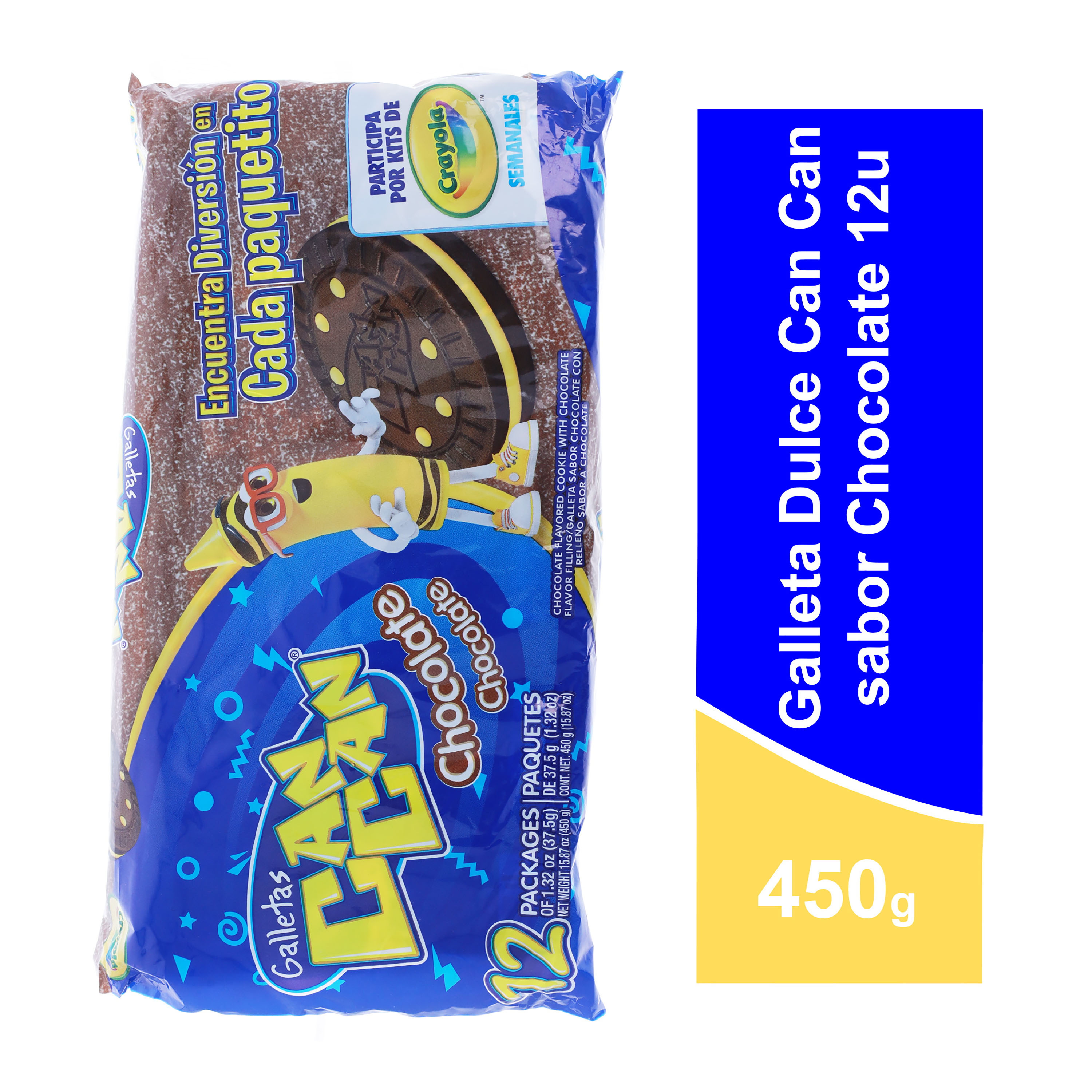 Comprar Galleta Dulce Can Can Sabor Chocolate 12 Unidades 450gr