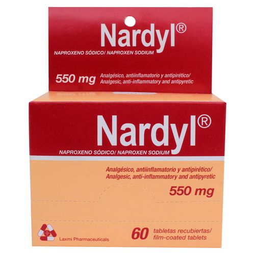 Nardyl 550 Mg Por Unidad - Precio Indicado por Unidad -