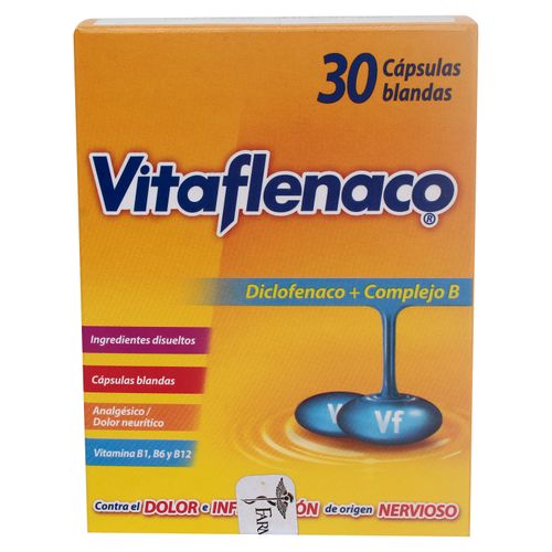 Vitaflenaco 25Mg Caja X 30 Cápsulas - Precio indicado por cápsula