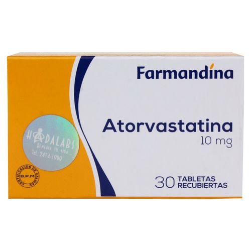 Atorvastatina Fdina10Mg 30 Tabletas