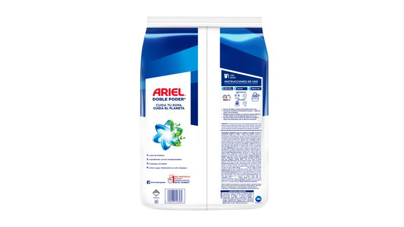 Pack x 4 detergente en polvo Ariel regular 2KG
