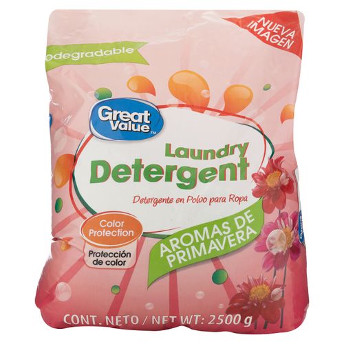 Detergente en polvo Great Value aroma primavera - 2500 g