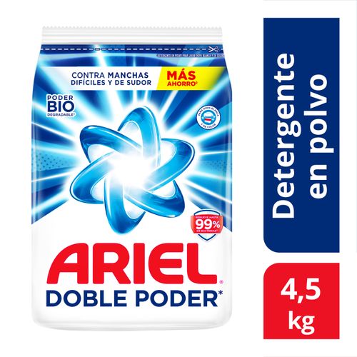 Detergente en Polvo Ariel Doble Poder 4,5kg