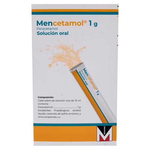 Mencetamol Menarini 1Gr 10 Sol Oral Bebible