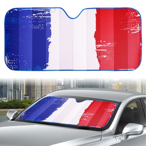 Parasol de acordeon Auto Drive con Bandera de Francia. Modelo:WCA22A-11