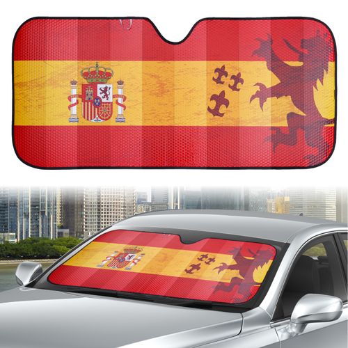 Parasol de acordeon Auto Drive con Bandera de España. Modelo:WCA22A-9