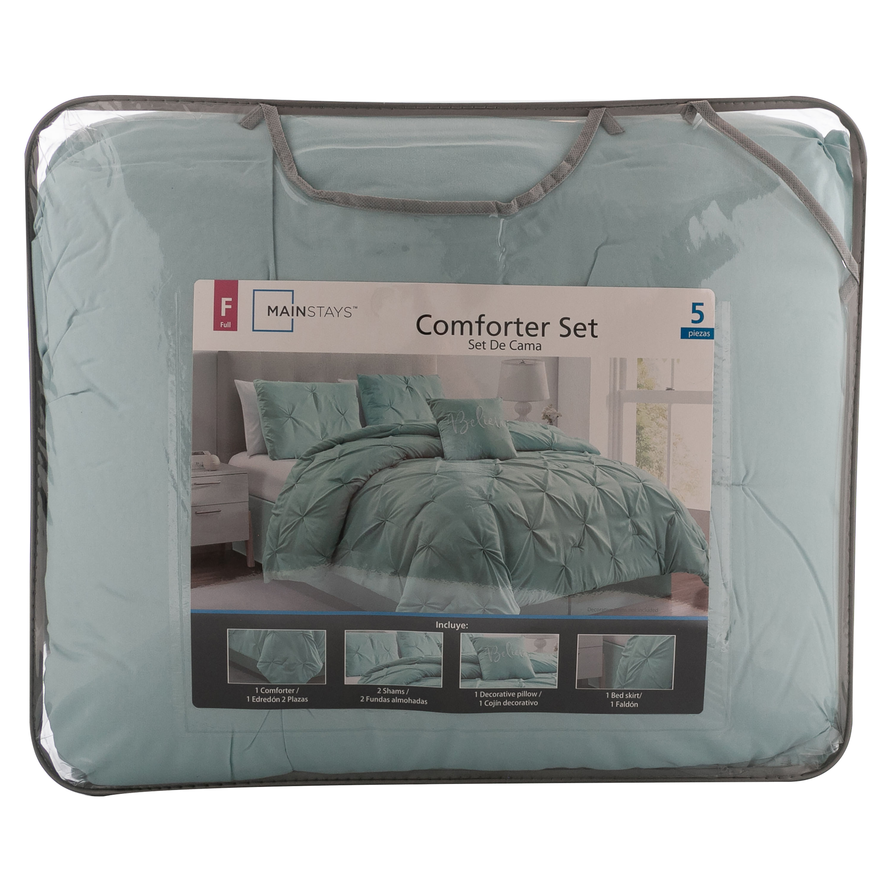 Comprar Set Edredon Mainstays Pt Azul 5 Pzs Queen, Walmart Guatemala -  Maxi Despensa