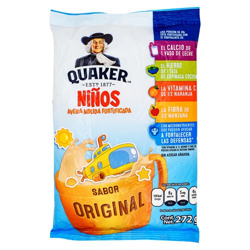 Avena Molida Quaker Niños Sabor Original - 272 g