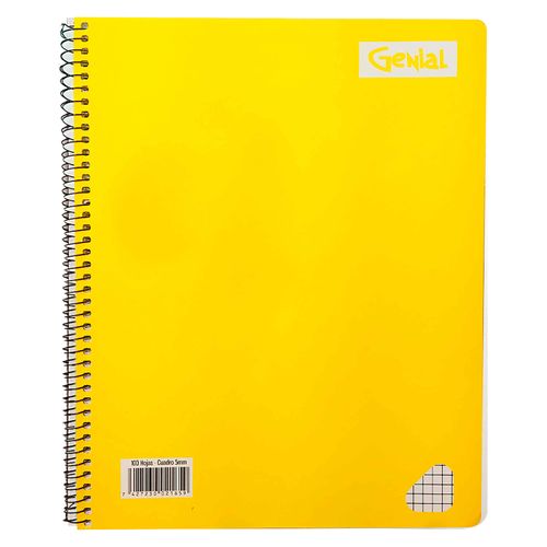 Cuaderno Genial argollado económico cuadriculado - 100 hojas
