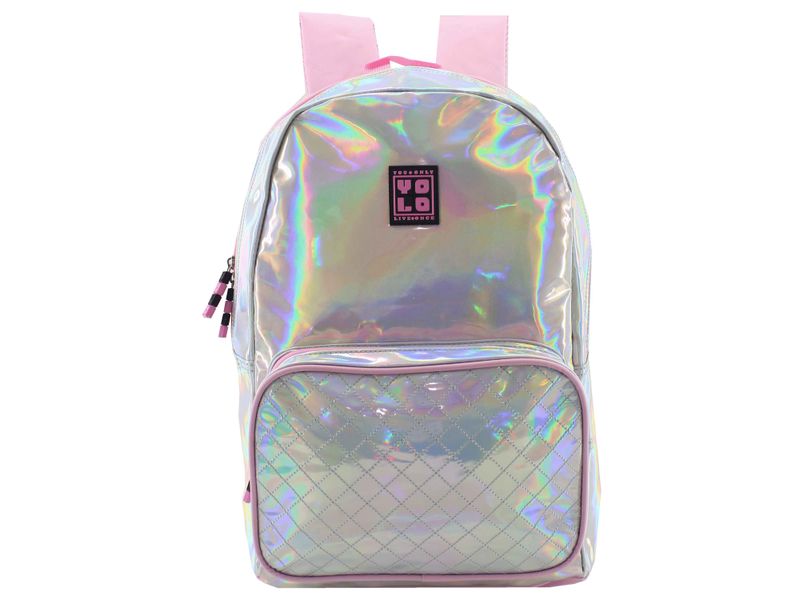 Mochila-Yolo-Juvenil-con-Compartimiento-Principal-y-un-Bolsillo-Peque-o-al-frente-Color-Plateado-6-55690
