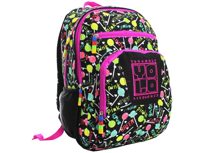 Mochila-Juvenil-Yolo-con-Malla-en-los-Laterales-para-llevar-Botella-y-Compartimiento-Interno-para-Laptop-Estampado-Color-Negro-1-56212