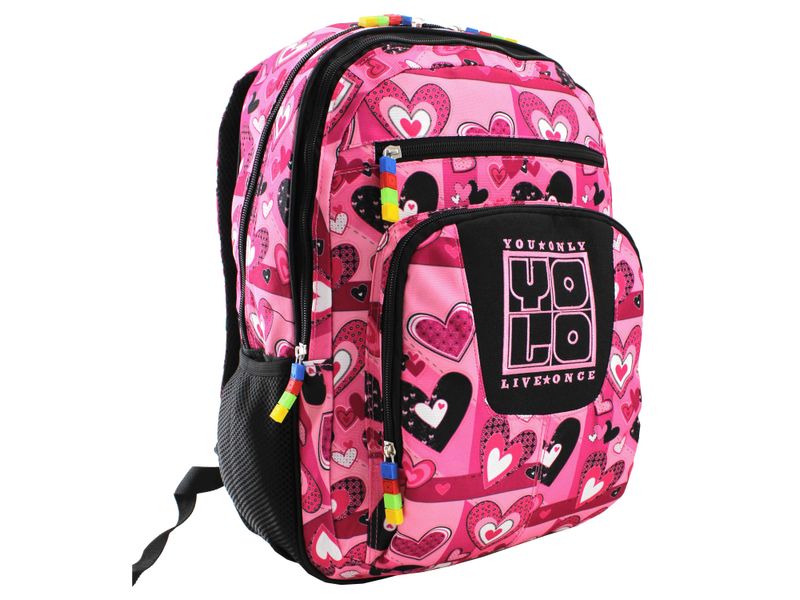 Mochila-Juvenil-Yolo-con-Malla-en-los-Laterales-para-llevar-Botella-y-Compartimiento-Interno-para-Laptop-Estampado-Color-Rosado-1-55685