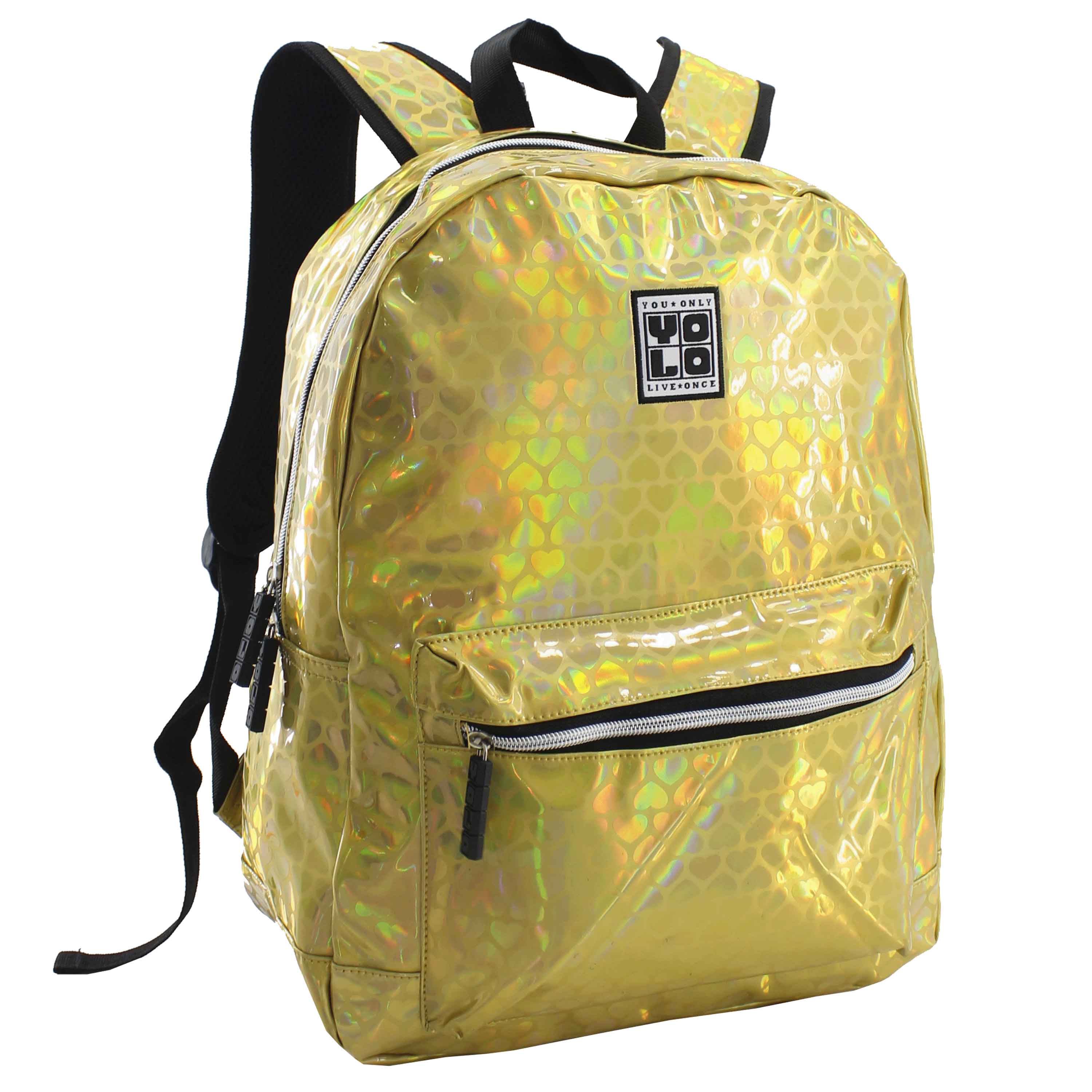 Mochila-Juvenil-Yolo-con-Compartimiento-Principal-y-Bolsillo-Peque-o-al-Frente-Color-Dorado-1-55688