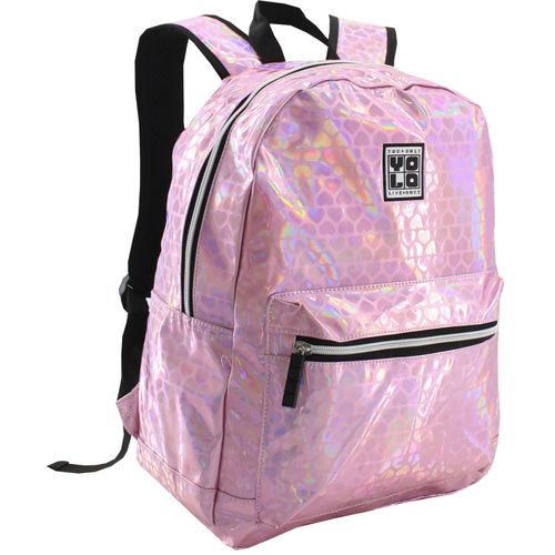 Mochila Juvenil Yolo Con Compartimiento Principal Y Bolsillo Pequeño Al Frente Color Rosado