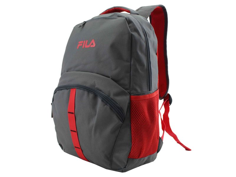 Mochila-Juvenil-Fila-con-Malla-en-los-Laterales-para-Llevar-Botella-y-Compartimiento-Interno-para-Laptop-Color-Gris-con-Rojo-1-55717