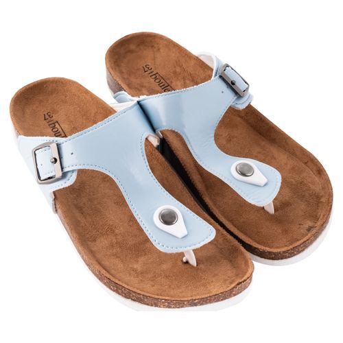 Sandalia Casual Boulevard Para Dama Small Celeste - Size 35 - 36