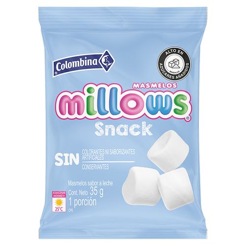 Marsmellows Colombina Millows Snack Blanco - 35 g