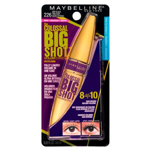 Máscara Para Pestañas Maybelline New York The Colossal Big Shot Volum' Express Negro Intenso 9.5 ml