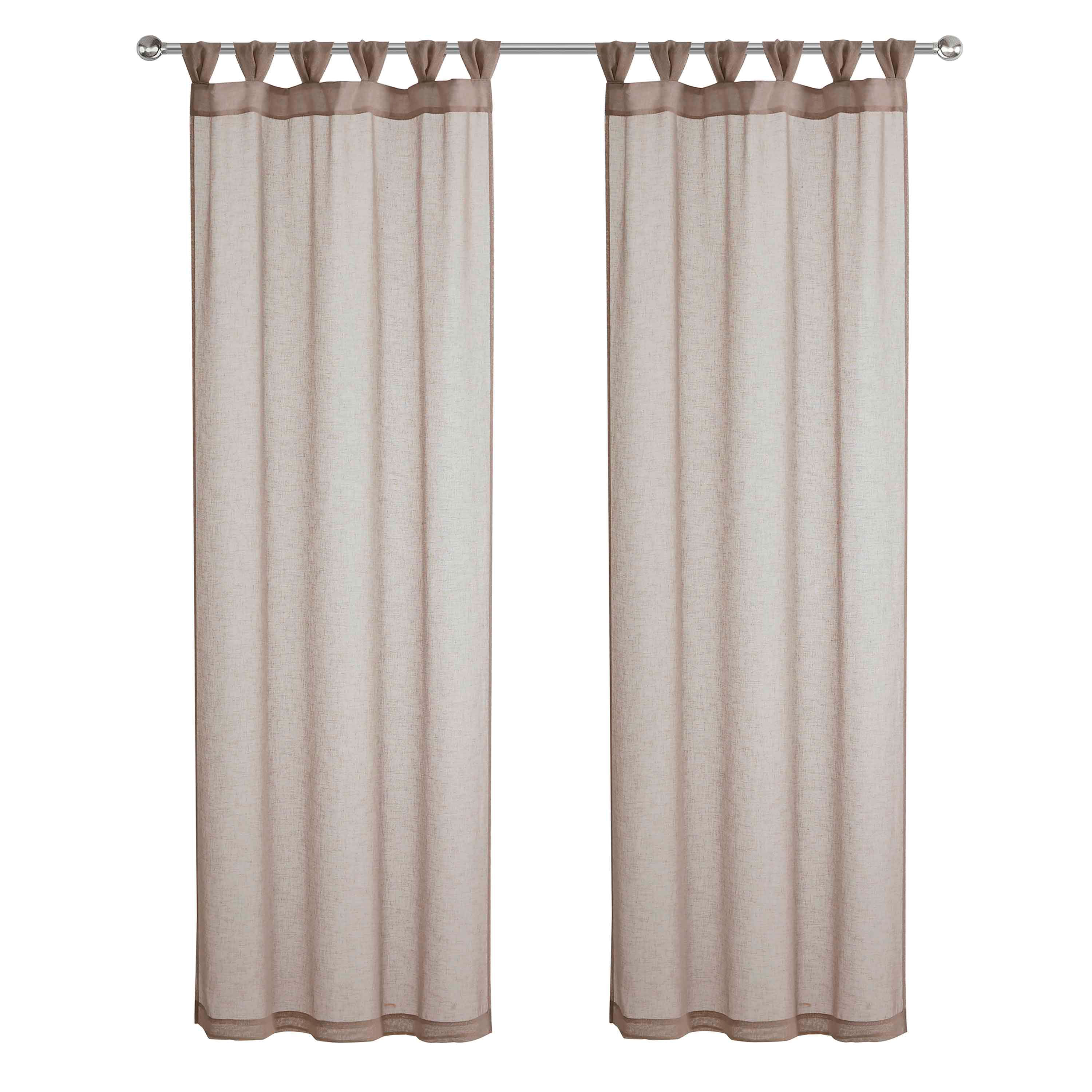 ESLIR Juego de 2 cortinas correderas con cinta de velcro, cortina  transparente con diseño de ramas, 57 x 175 cm, 2 unidades