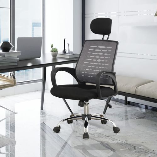 Silla Ejecutiva Mainstays Con Reposa Cabeza, Reclinable Y Altura Ajustable, 58 X 63 X 110-120Cm