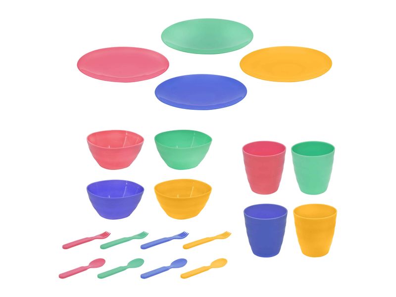 Vajilla-Infantil-De-Colores-George-Home-20-Piezas-Incluye-4-Platos-4-Tazones-4-Tenedores-4-Vasos-4-Cucharas-Modelo-Cama202056-9-52163