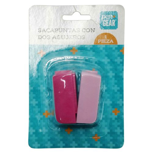 Sacpuntas Pen + Gear con dos agujeros rosado