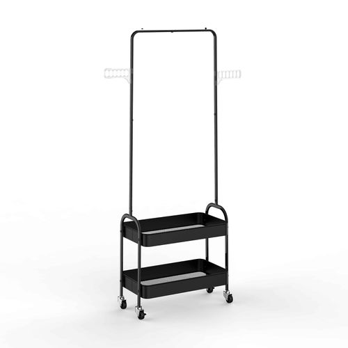 Carrito Organizador Mainstays 2 Niveles Con Perchero Modelo Wk830567