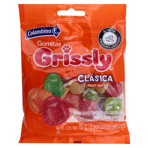 Gomitas Colombina Grissly Clasica 80gr