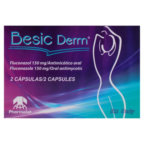 Antifúngico Besic Derm 150 Mg Pharmalat 2 Cápsulas