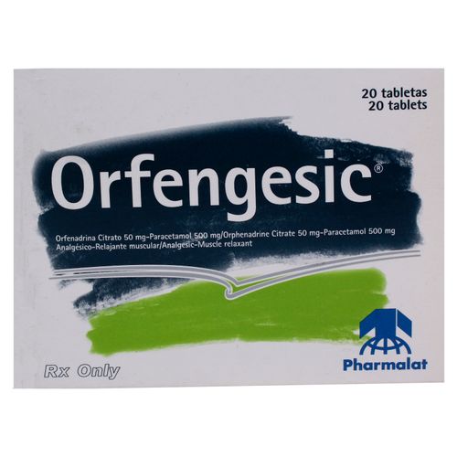 Orfengesíc Pharmalat - 20 Tabletas