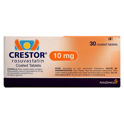 Crestor 10Mg 30 Tabletas Una Caja