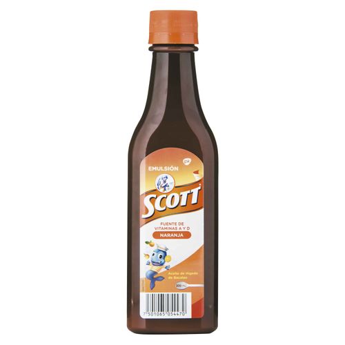 Complemento Nutricional Emulsión Scott  Para Niños Sabor Naranja, Frasco - 200ml