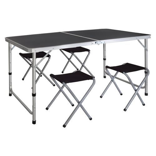 Set De Mesa Mainstays Y Bancos Aluminio 5 Piezas