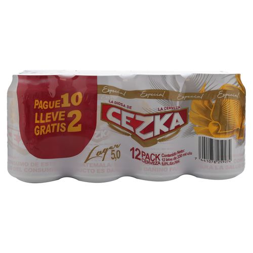 Cerveza Cezka 12 Pack Lata 330 ml