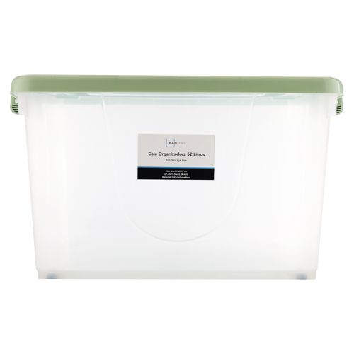 Caja Click transparente con tapa 28 litros - Guateplast Guatemala