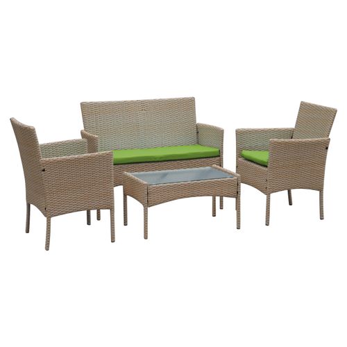Set de Sala de Rattan 4 Piezas con cojines removibles Modelo RF905B