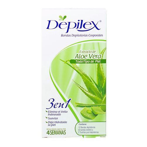 Bandas Depilatorias Depilex Corporal Todo Tipo De Piel 12gr