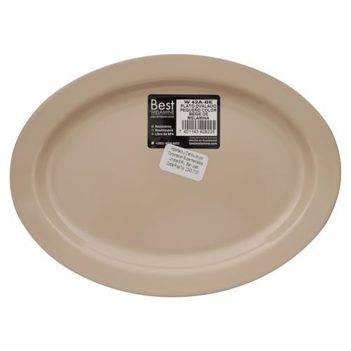 Plato Ovalado Pequeno Beige