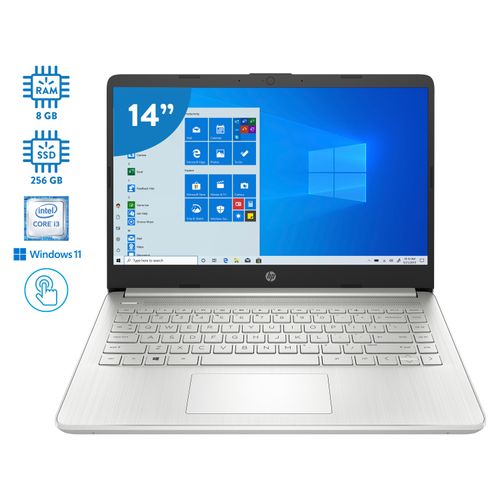 Laptop Dell Touch 14 Ci3 8GB 256SSD W11 Plata + Lapiz activo 750-ABKQ