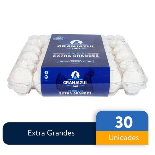 Huevo de Gallina Granjazul Blanco Grande - 30 Unidades
