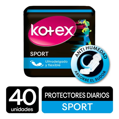 Protectores Diarios Kotex Sport Regulares -40Unidades