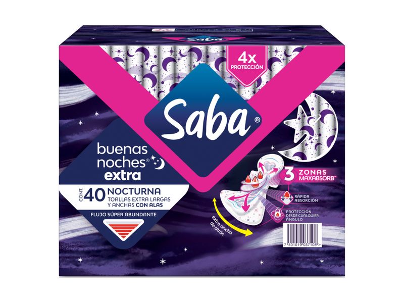 Toallas-Femeninas-Saba-Buenas-Noches-Extra-Flujo-S-per-Abundante-Con-Alas-40-Unidades-1-35662